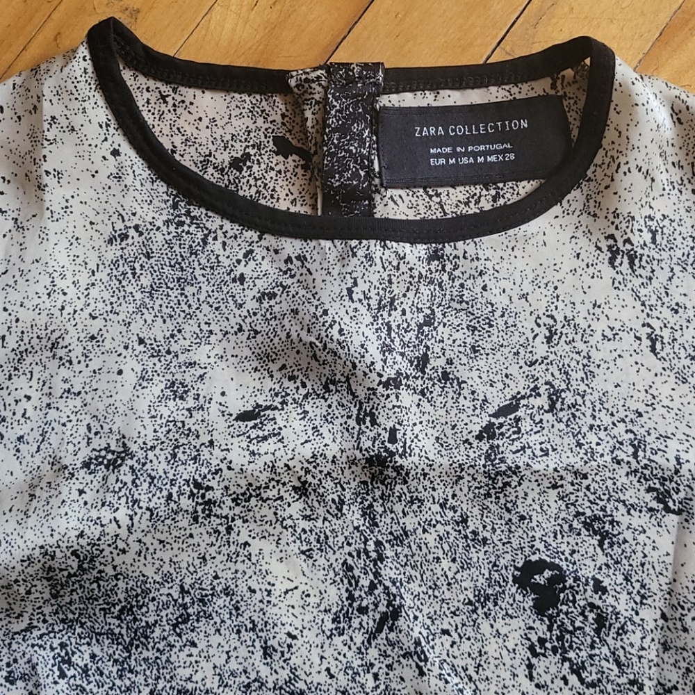 Zara / Block pattern tee - Picture 2 of 6